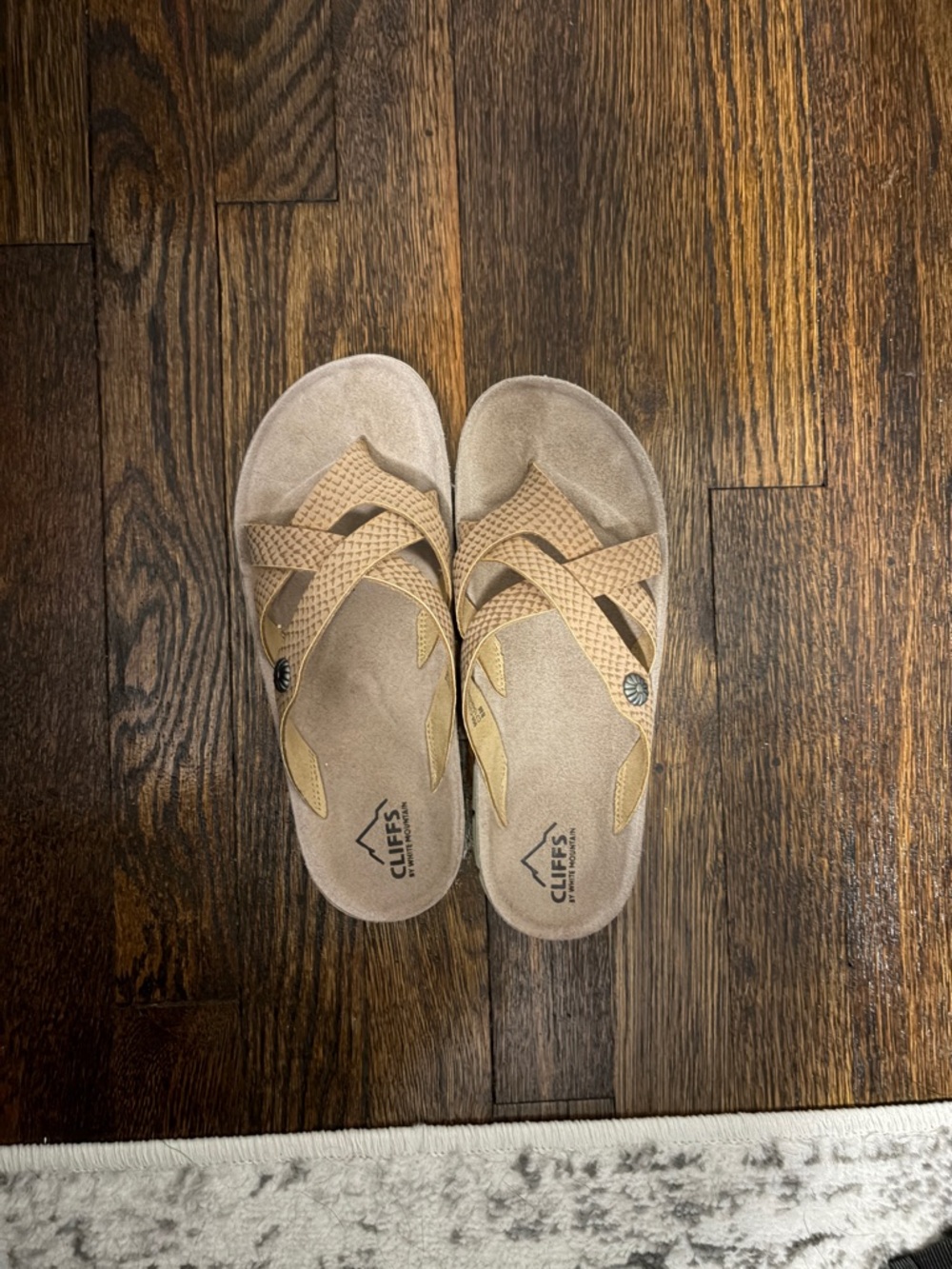 Cliffs by White Mountain Tan Crisscross Sandals